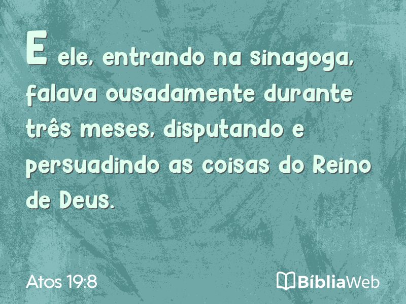 Atos 19:8 em imagem para compartilhar