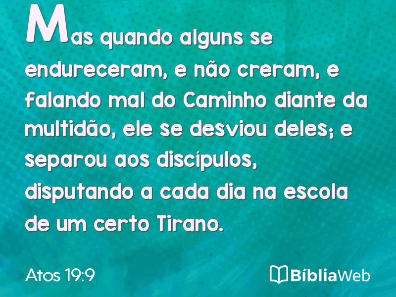 Atos 19:9 em imagem para compartilhar