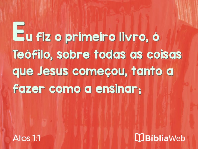 Atos 1:1 em imagem para compartilhar