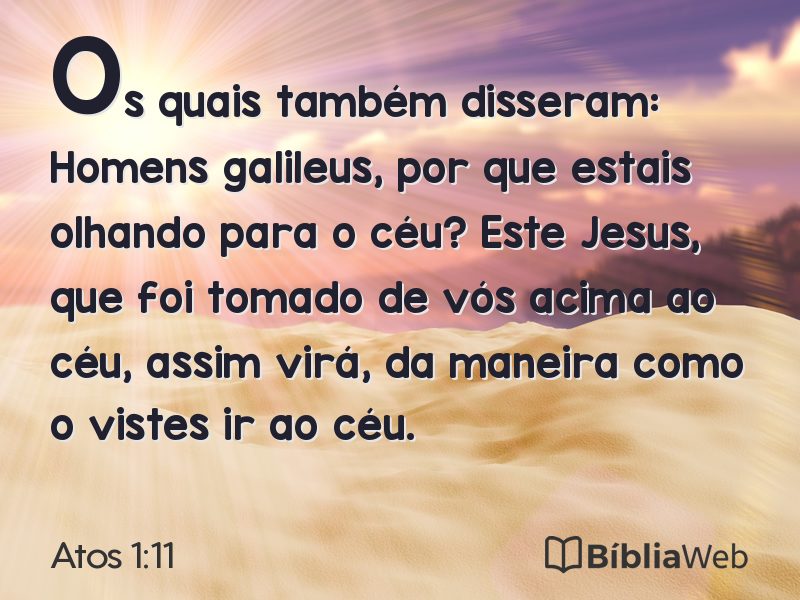Atos 1:11 em imagem para compartilhar