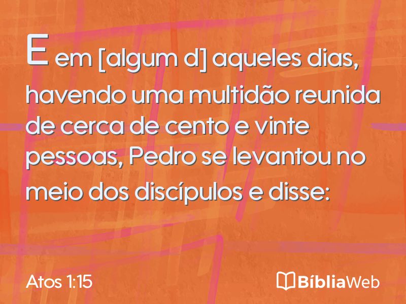 Atos 1:15 em imagem para compartilhar