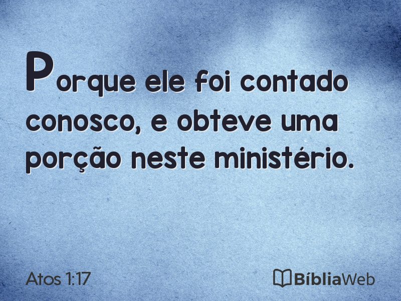 Atos 1:17 em imagem para compartilhar