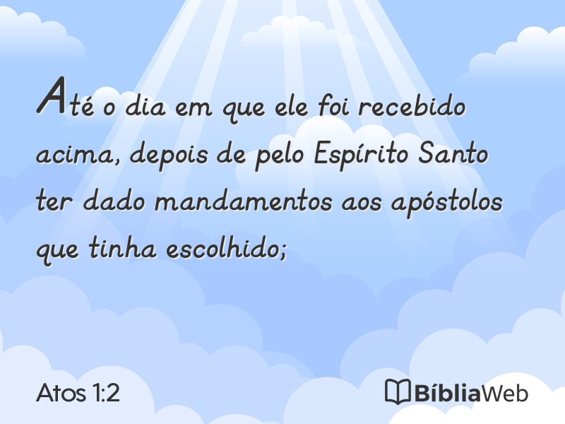 Atos 1:2 em imagem para compartilhar
