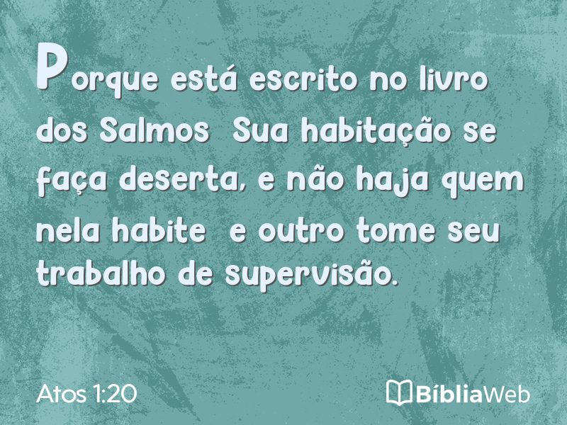 Atos 1:20 em imagem para compartilhar