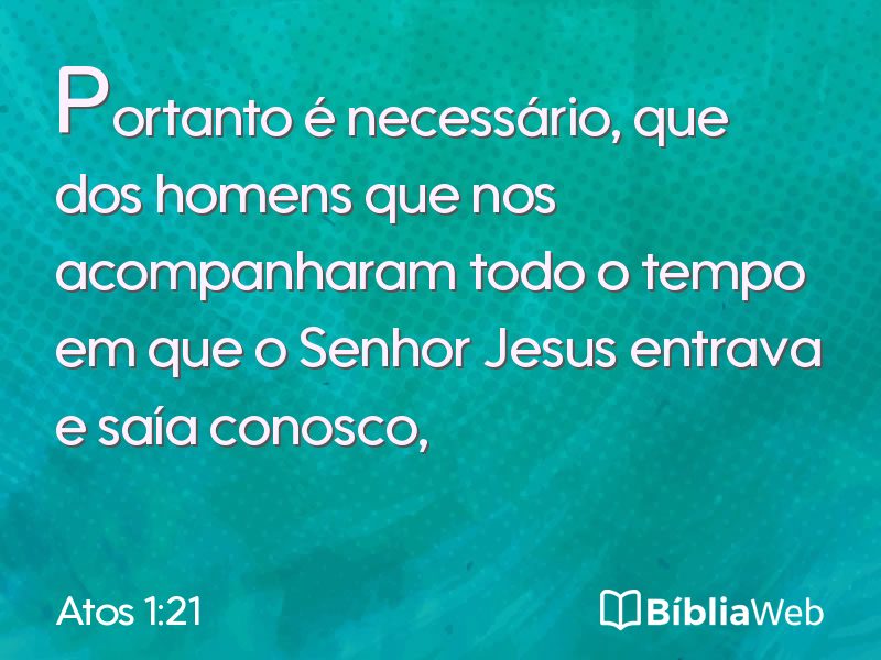 Atos 1:21 em imagem para compartilhar