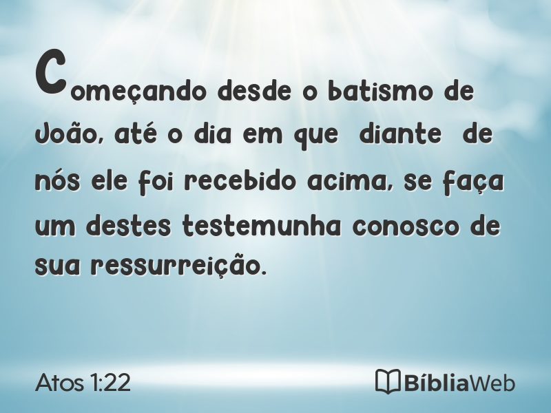 Atos 1:22 em imagem para compartilhar
