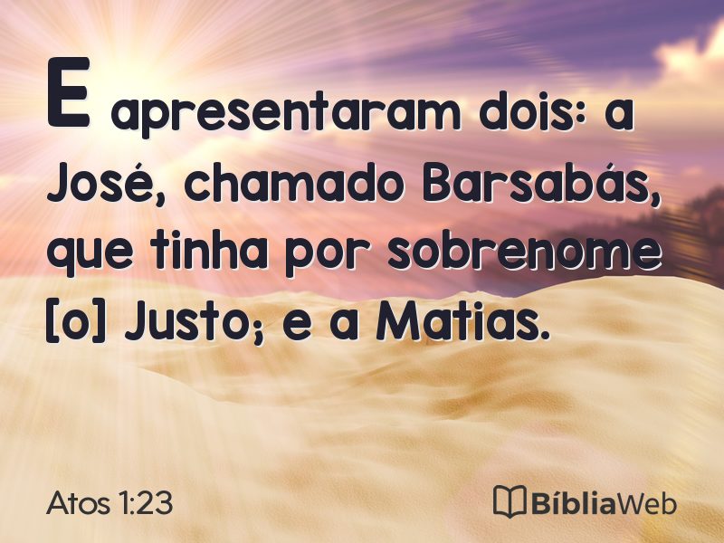 Atos 1:23 em imagem para compartilhar