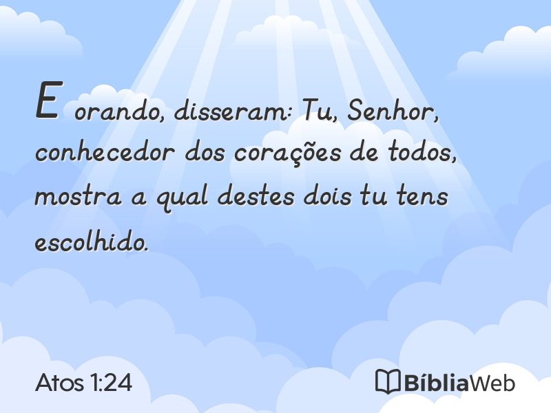 Atos 1:24 em imagem para compartilhar