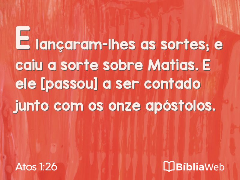 Atos 1:26 em imagem para compartilhar