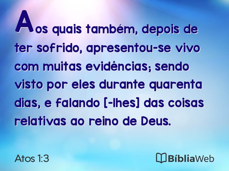 Atos 1:3 em imagem para compartilhar