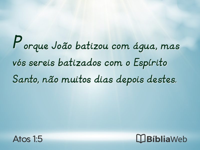 Atos 1:5 em imagem para compartilhar