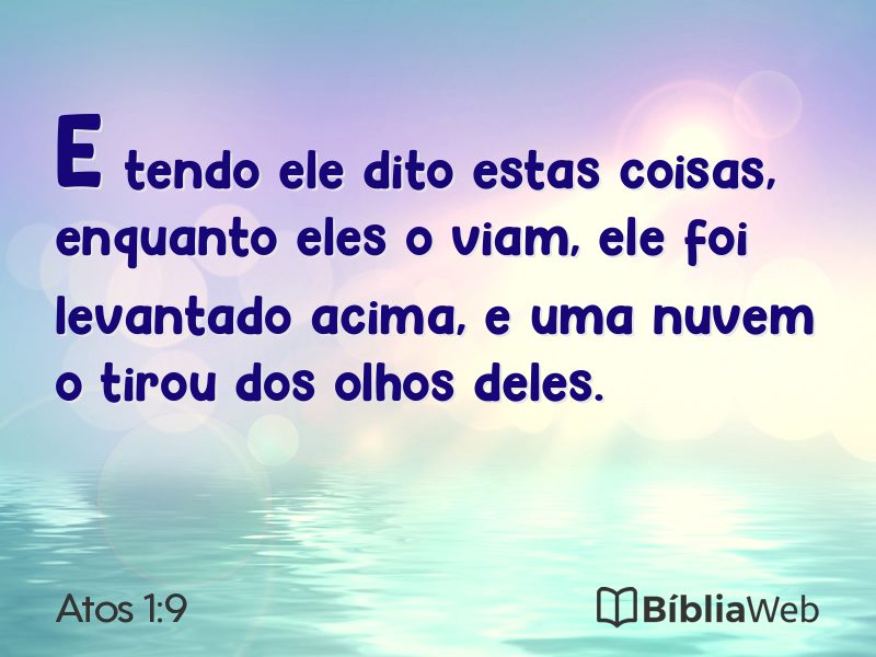 Atos 1:9 em imagem para compartilhar