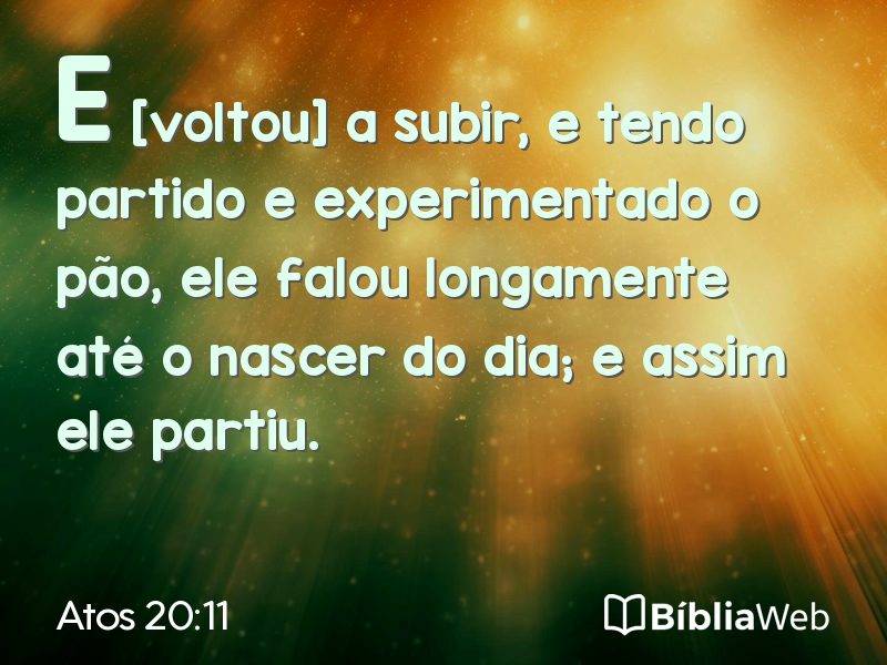 Atos 20:11 em imagem para compartilhar