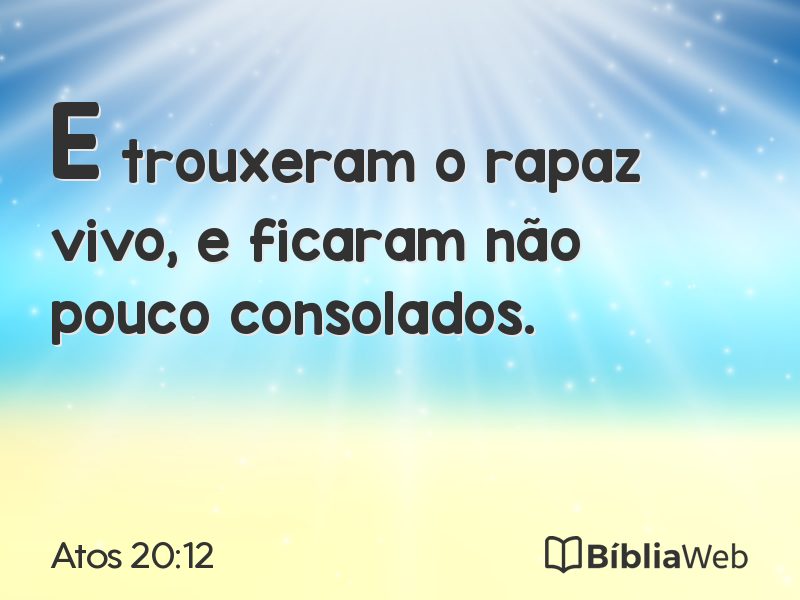 Atos 20:12 em imagem para compartilhar