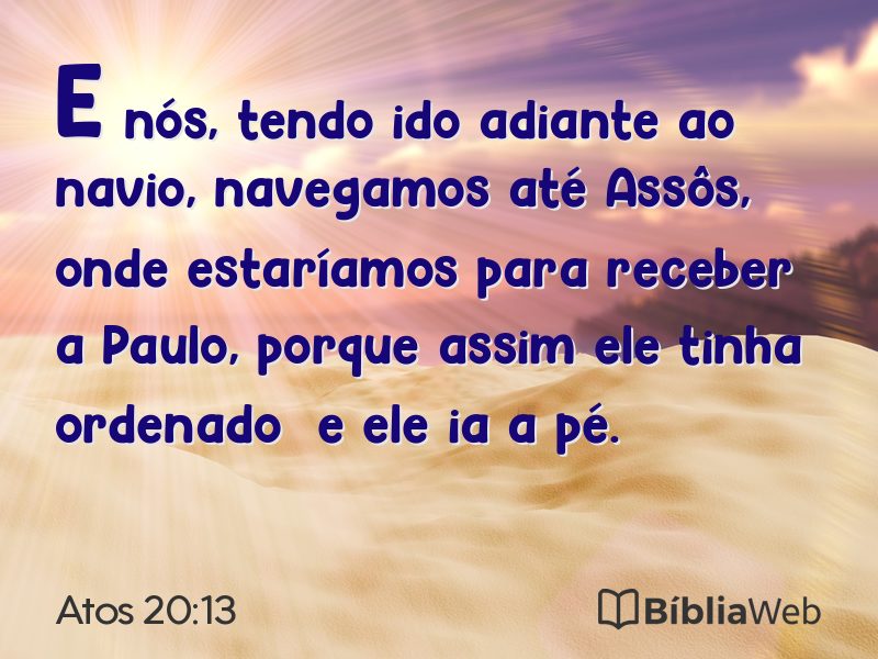 Atos 20:13 em imagem para compartilhar