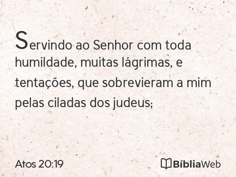 Atos 20:19 em imagem para compartilhar