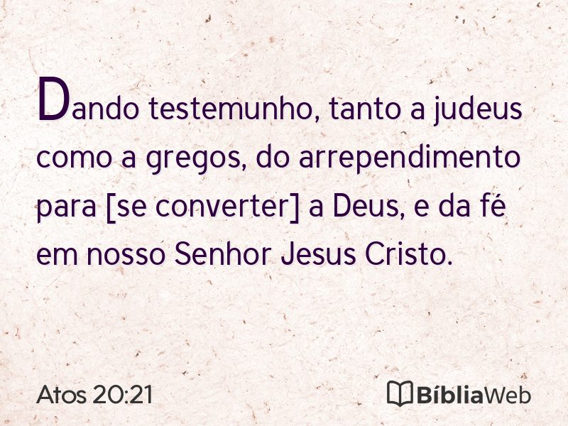 Atos 20:21 em imagem para compartilhar