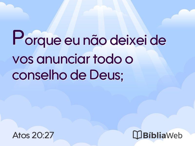 Atos 20:27 em imagem para compartilhar