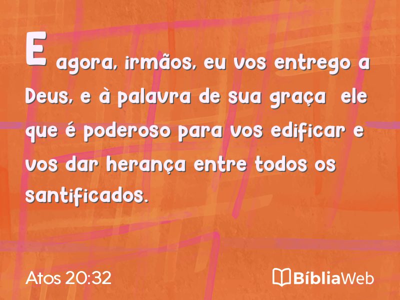 Atos 20:32 em imagem para compartilhar