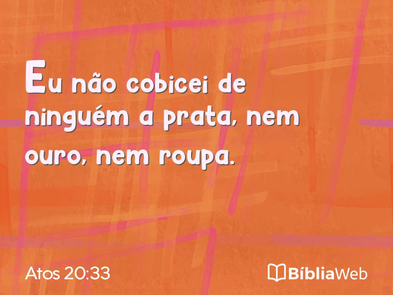 Atos 20:33 em imagem para compartilhar
