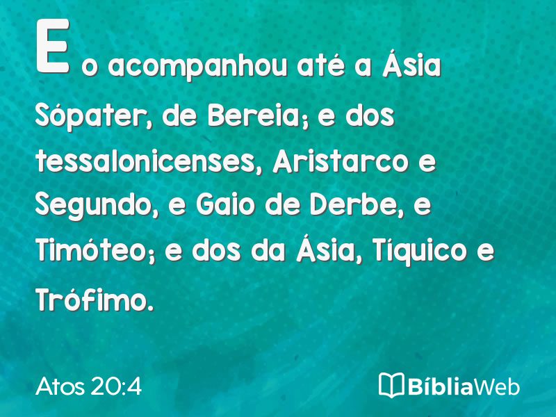 Atos 20:4 em imagem para compartilhar