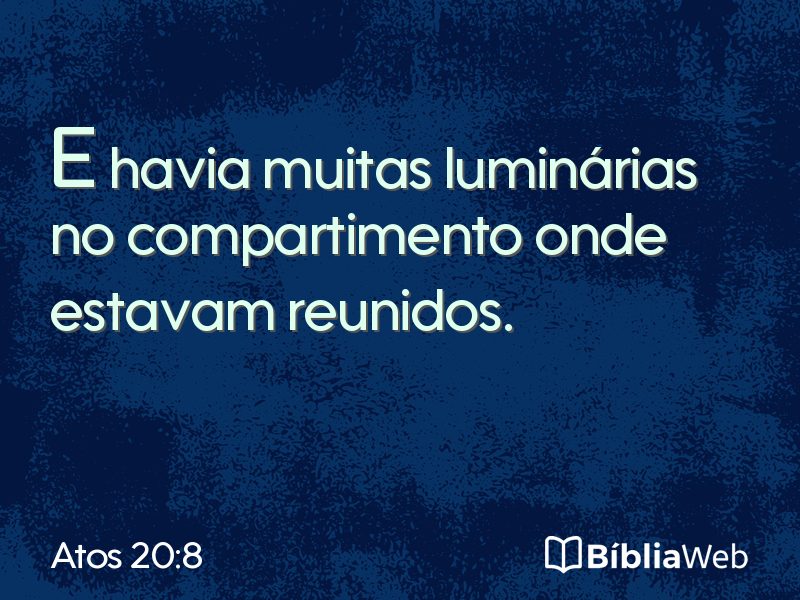Atos 20:8 em imagem para compartilhar