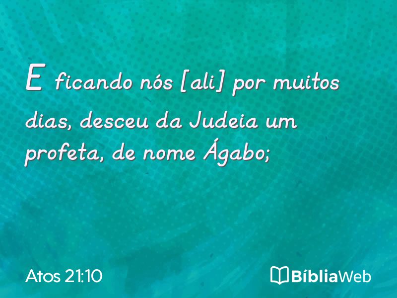 Atos 21:10 em imagem para compartilhar