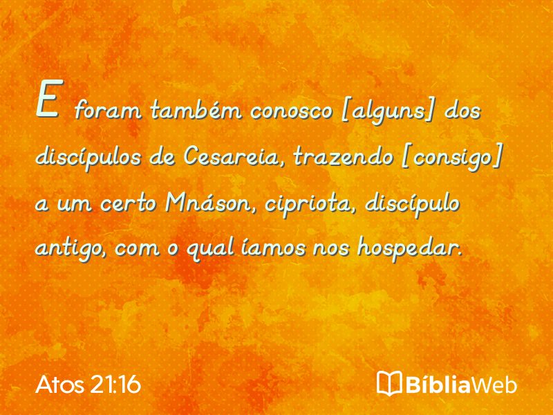 Atos 21:16 em imagem para compartilhar
