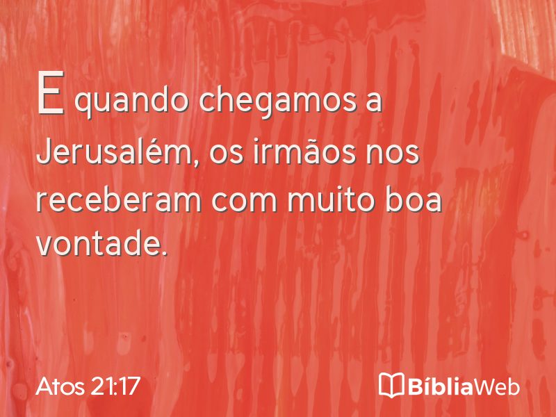 Atos 21:17 em imagem para compartilhar