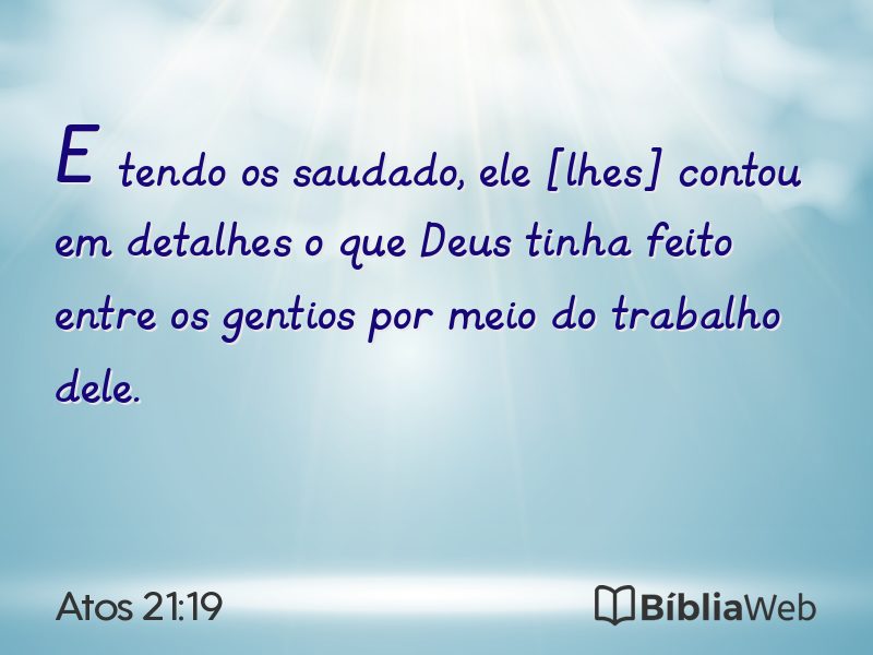 Atos 21:19 em imagem para compartilhar