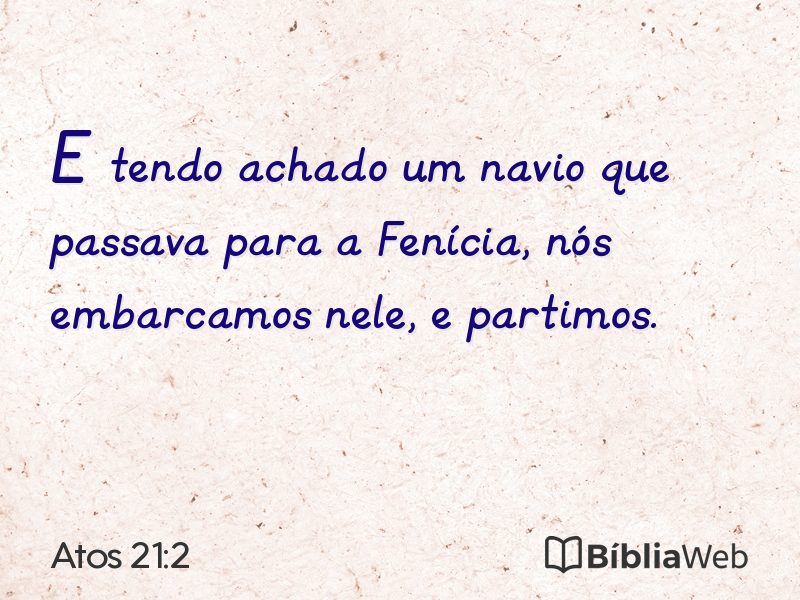 Atos 21:2 em imagem para compartilhar