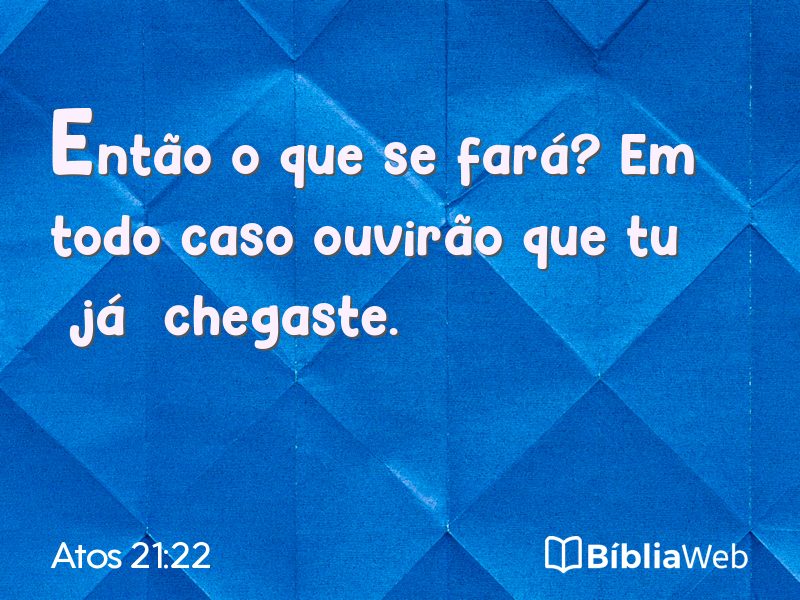 Atos 21:22 em imagem para compartilhar