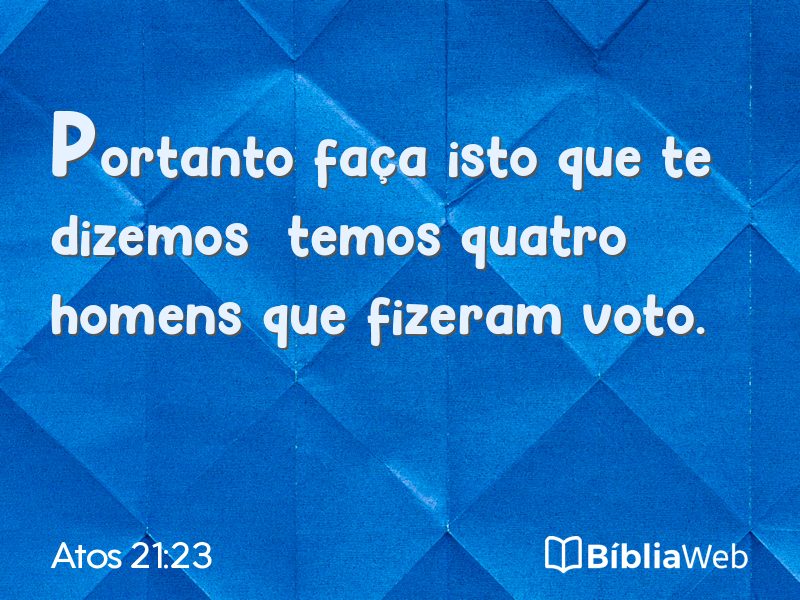 Atos 21:23 em imagem para compartilhar