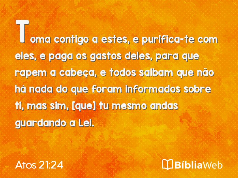 Atos 21:24 em imagem para compartilhar