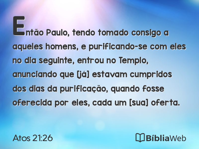 Atos 21:26 em imagem para compartilhar