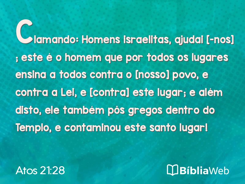 Atos 21:28 em imagem para compartilhar