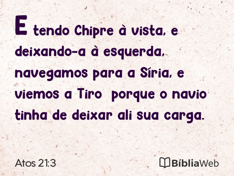 Atos 21:3 em imagem para compartilhar