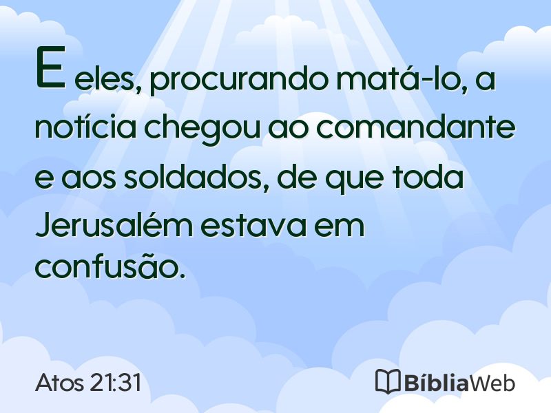 Atos 21:31 em imagem para compartilhar