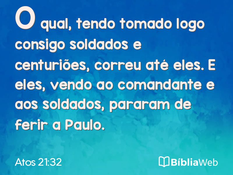 Atos 21:32 em imagem para compartilhar