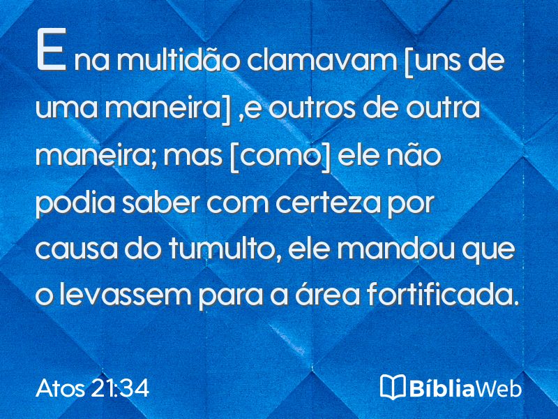 Atos 21:34 em imagem para compartilhar