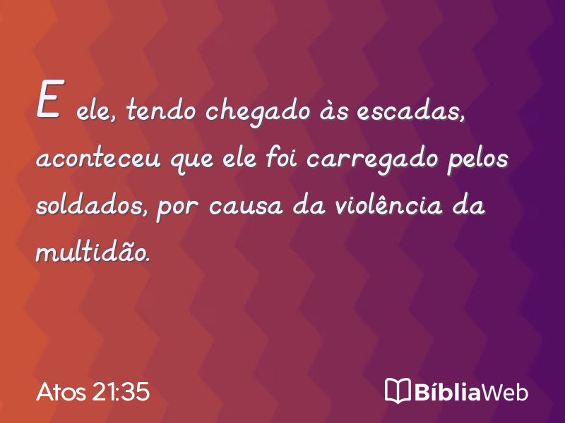 Atos 21:35 em imagem para compartilhar