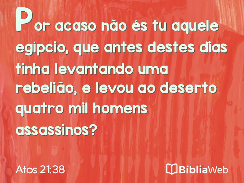 Atos 21:38 em imagem para compartilhar