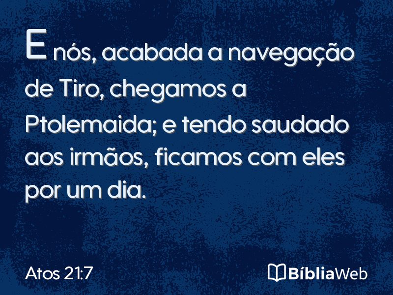 Atos 21:7 em imagem para compartilhar