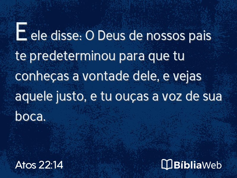 Atos 22:14 em imagem para compartilhar