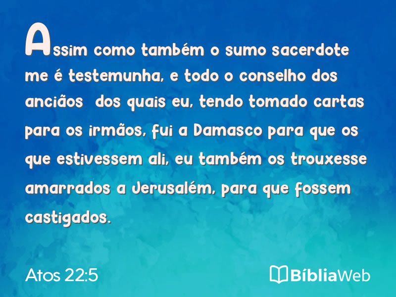Atos 22:5 em imagem para compartilhar