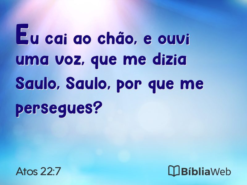 Atos 22:7 em imagem para compartilhar