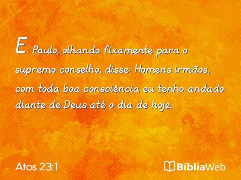 Atos 23:1 em imagem para compartilhar
