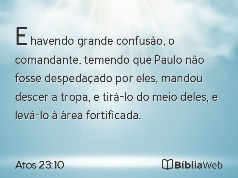 Atos 23:10 em imagem para compartilhar