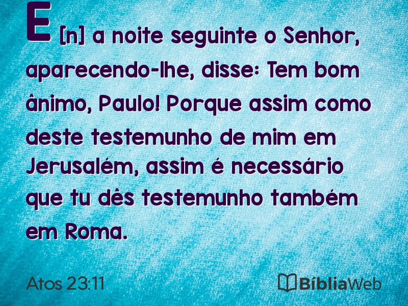 Atos 23:11 em imagem para compartilhar