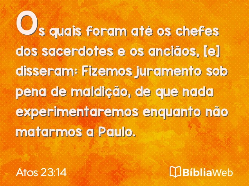 Atos 23:14 em imagem para compartilhar